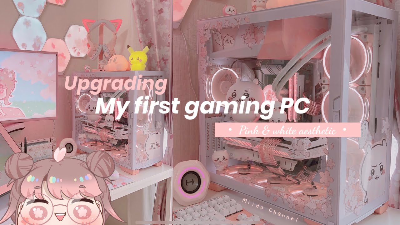 my first PC build upgrade 🌸 pink & white aesthetic ☁️ unbuilding + rebuilding + mod ✨RTX 3080