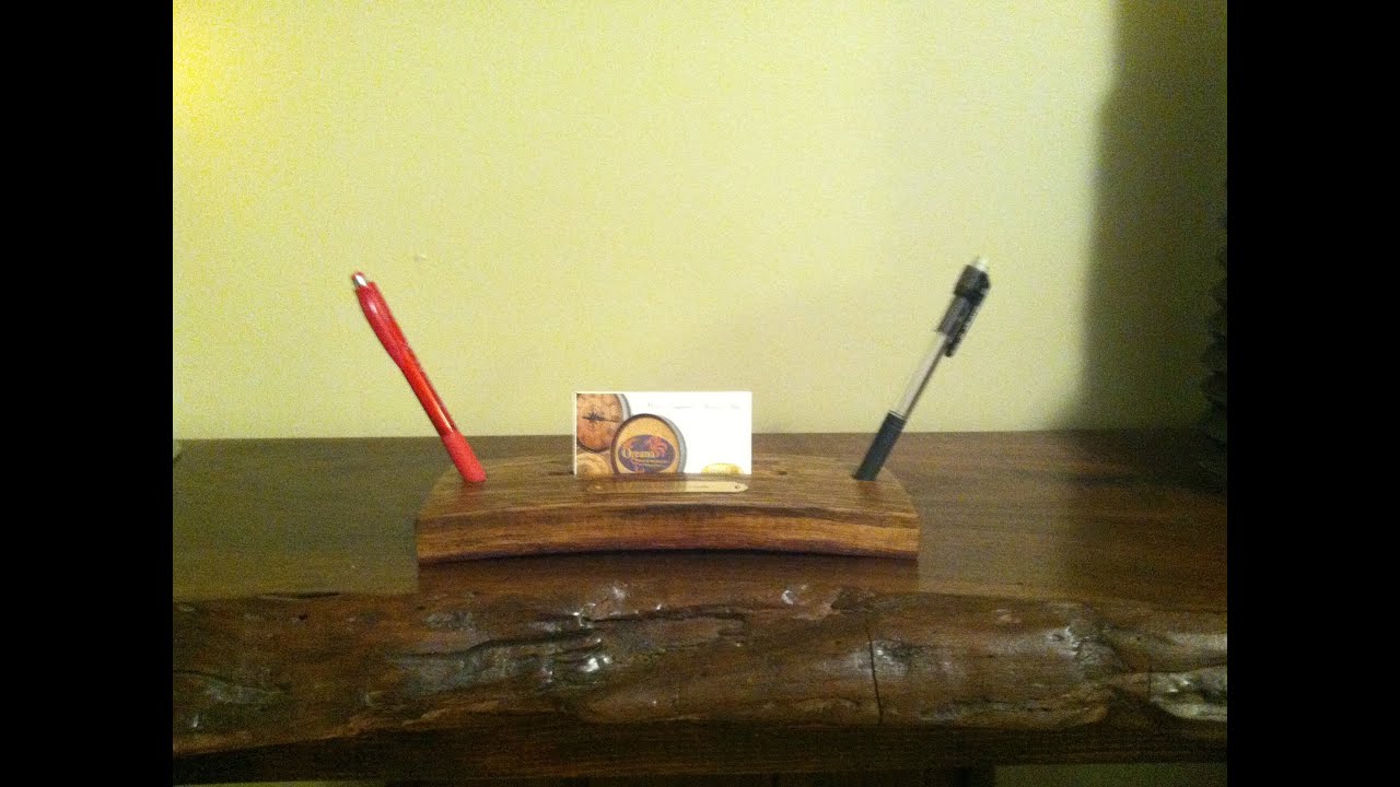 Wine Barrel Stave Business Card Holders from eWoodArt.com
