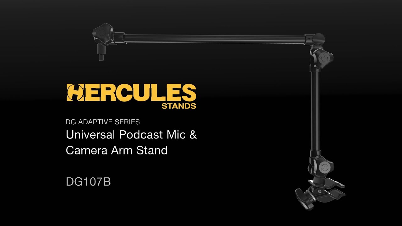 【Hercules】DG107B Universal Podcast Mic & Camera Arm Stand