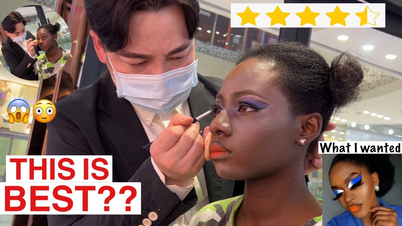 THE BEST REVIEWED MALE MAKEUP ARTIST DID MY MAKEUP IN CHINA🇨🇳 | BLACK GIRL GETS MAKEUP DONE.
