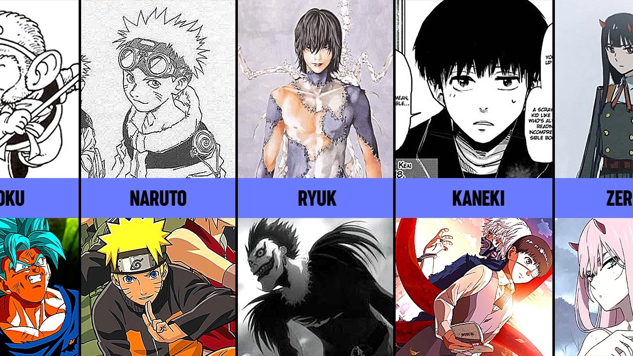 Anime Characters' FIRST vs. FINAL Designs