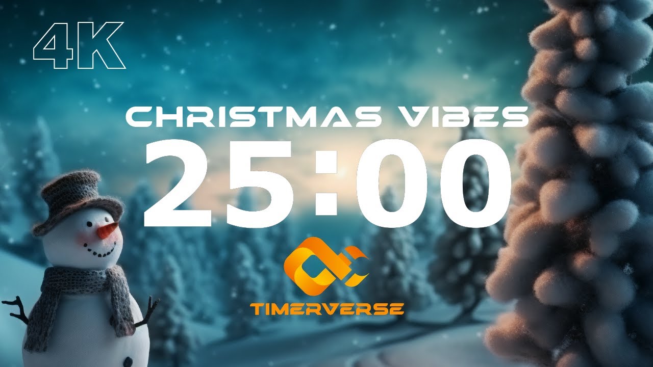 25 Minute Christmas Music Timer with Alarm ⏰| #ChristmasVibes #Alarm #Timer  #XmasAmbience #Xmas2024
