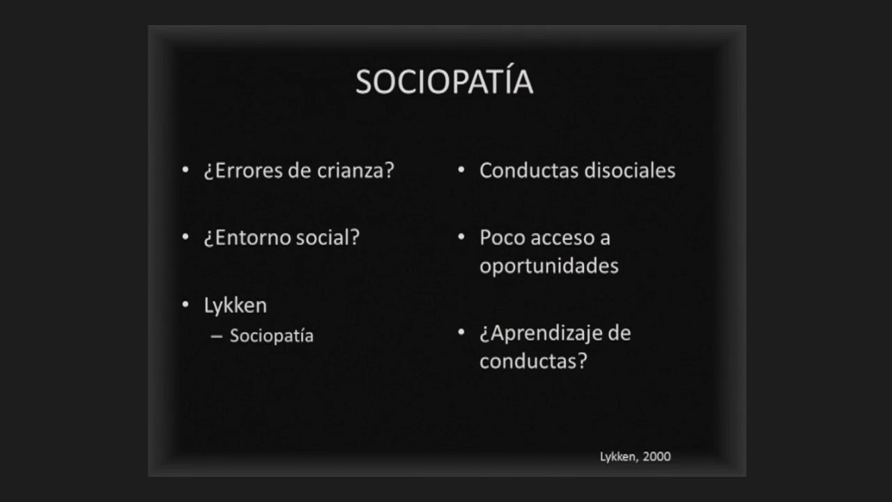 Trastorno antisocial de la personalidad y la necesidad de reestructurar el diagnóstico