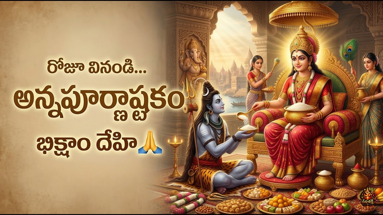 అన్నపూర్ణాష్టకం | ఉదయం వినండి ఇంట్లో అన్నం ఎప్పుడూ తగ్గదు | Powerful Annapurna Devi@OmShaktiHindu