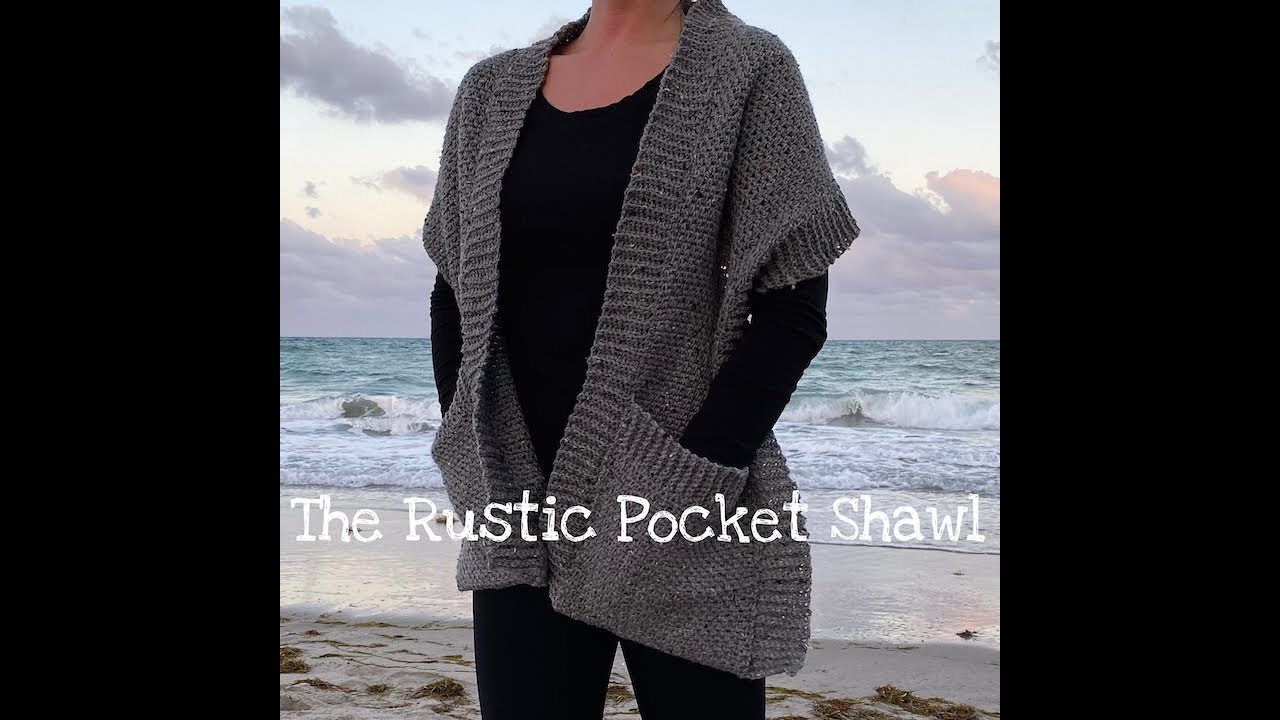 Rustic Pocket Shawl//Free Crochet Pattern