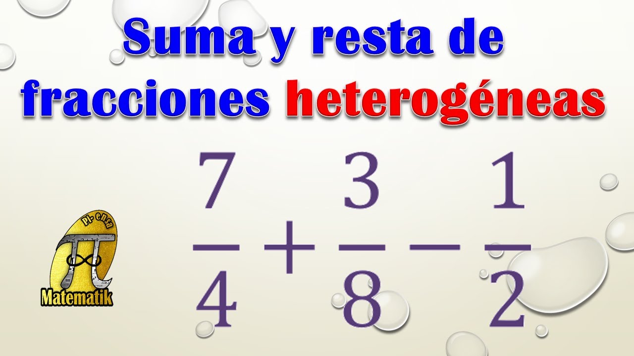 Suma y resta de fracciones heterogéneas | Método con M.C.M