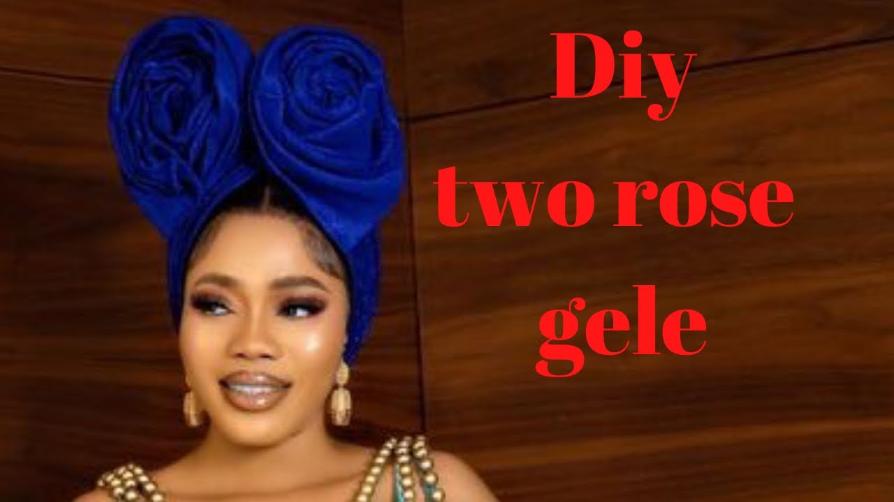 DIY two rose gele using Aso Oke #gele #nigeria