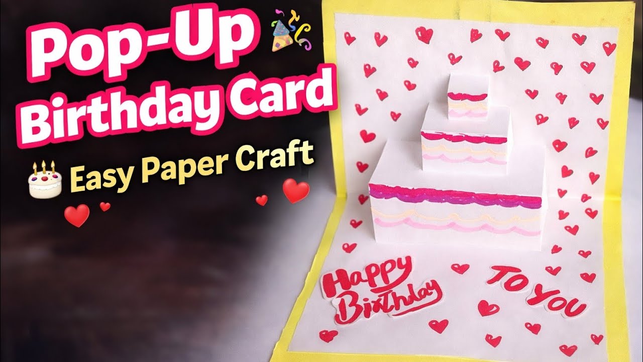 DIY Pop-Up Birthday Card 🎂 | Easy Paper Craft for Beginners 💝