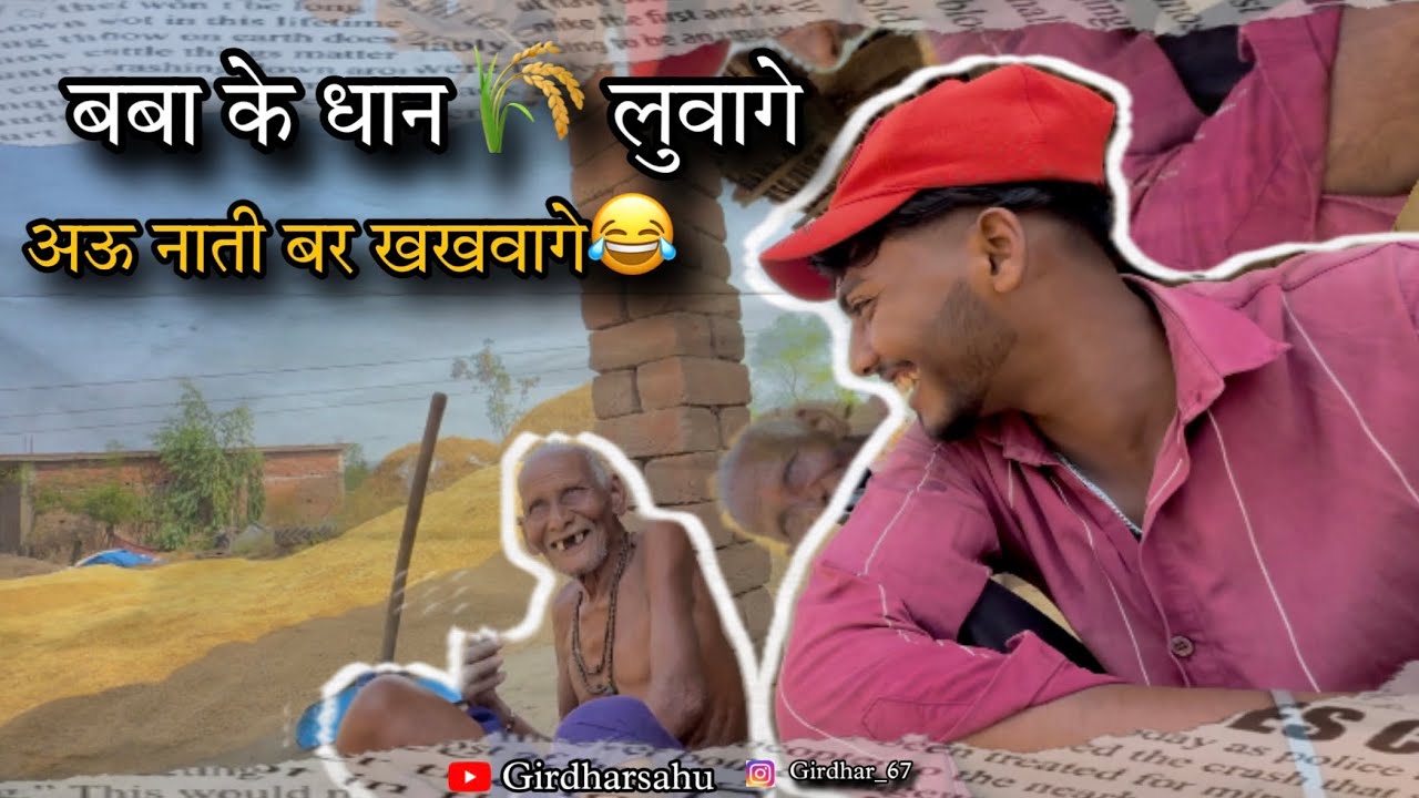 बबा के धान 🌾 लुवागे बबा नाती बर जंगियागे😂 का होथे वीडियो पूरा देखा ।। #cgvlog  #cgcomedyvideo