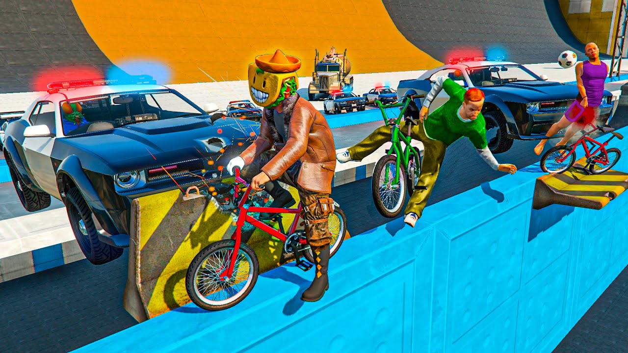 CORRE O TE ATROPELLO EN BICI!! UN SUSCRIPTOR SE TIRA UN PEDO!! - GTA 5 ONLINE