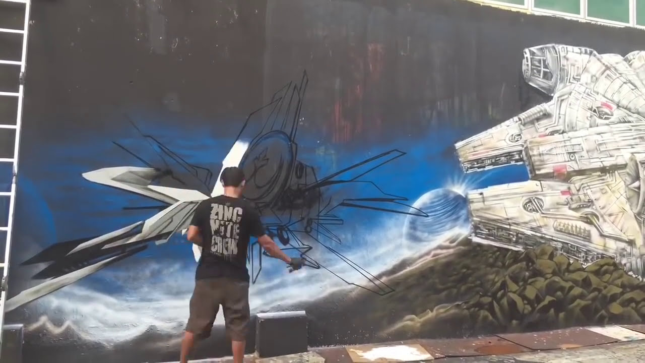 STAR WARS | MILLENNIUM FALCON | GRAFFITI PAINTING