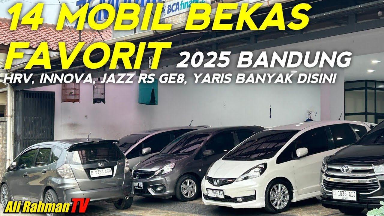 14 MOBIL BEKAS FAVORIT DI 2025 DI BANDUNG | Jazz rs, yaris bakpau, innova, fortuner, brio, hrv dll