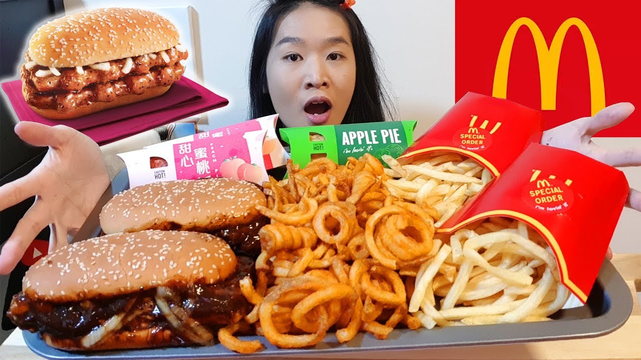 McDonald's Chinese New Year Burgers!! Black Pepper Beef & Chicken | Mukbang w/ Asmr Eating Sounds
