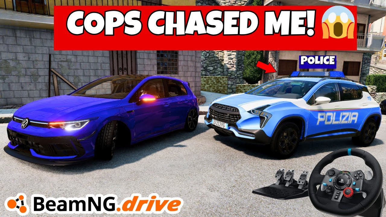 За мной гнались копы, и я разбил свой Golf 8R на трассе N1 😱🔥 | BeamNG Drive