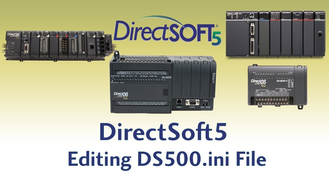DirectLOGIC PLC Programming DirectSoft5 - Editing DS500.ini File at AutomationDirect