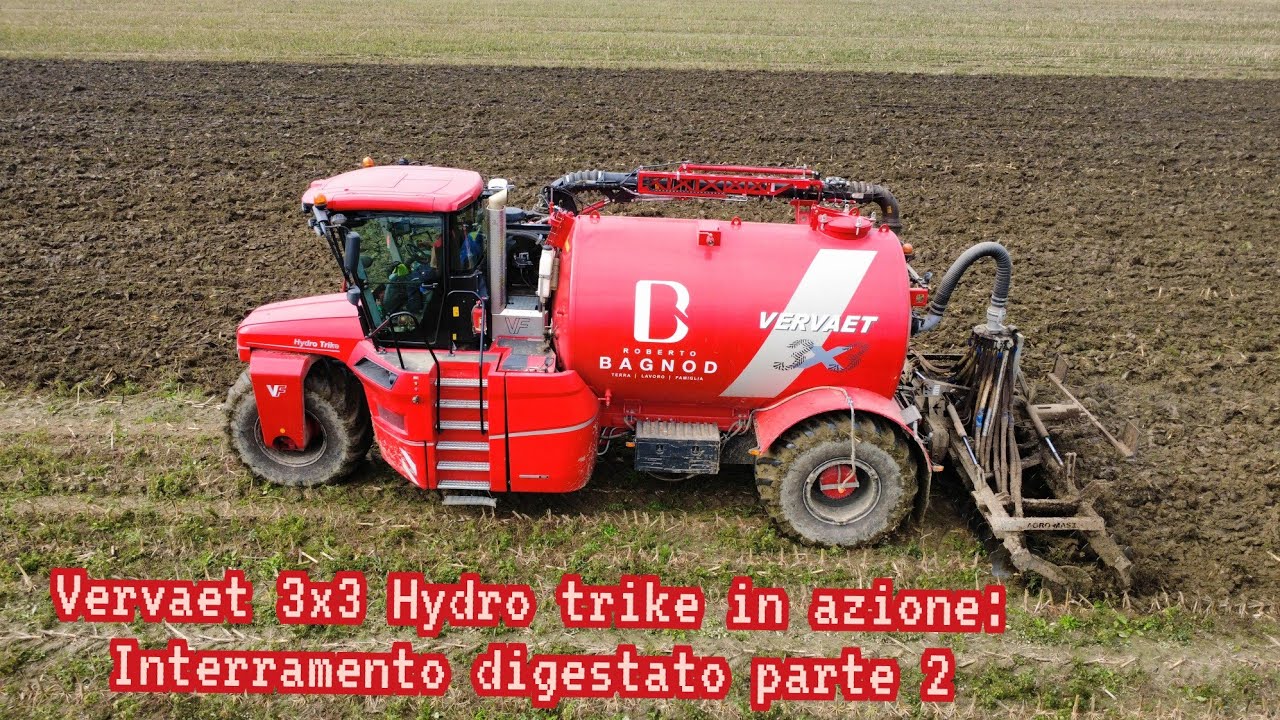 Vervaet Hydrotrike 3x3 in azione: Interramento digestato . PARTE 2 