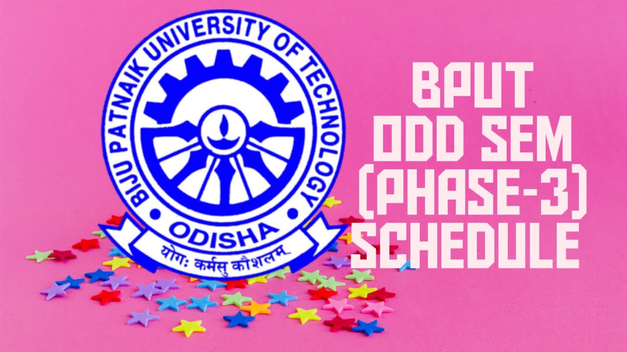 BPUT odd sem phase-3 schedule l B.pharm and m.pharm schedule