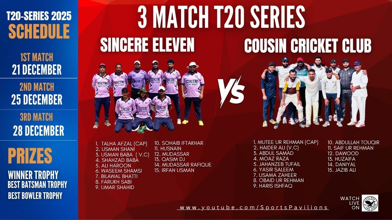 Challenge cricket Series | Cousin XI Vs Sincere CC | 189RB 
