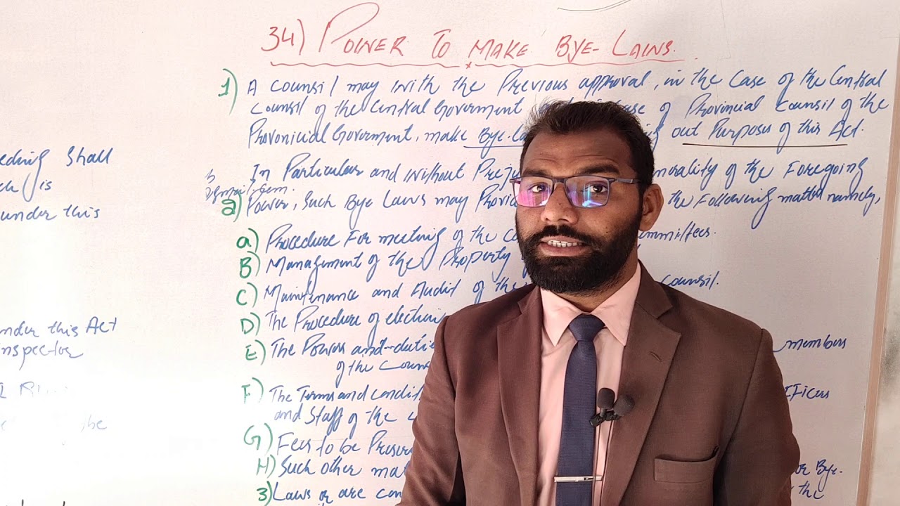 Sec:34 Power to Make Bye-Laws last Section Forensic Pharmacy Lectures by Dr.Mehtab Ali
