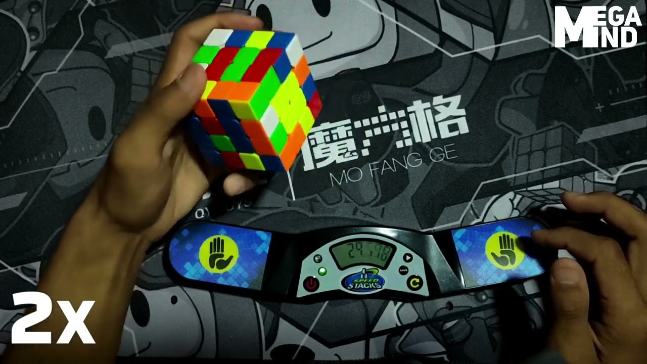 4x4 kubik Rubikni bir qo'lda terish. Bekzodjon Yusupov. Kubik Rubik.