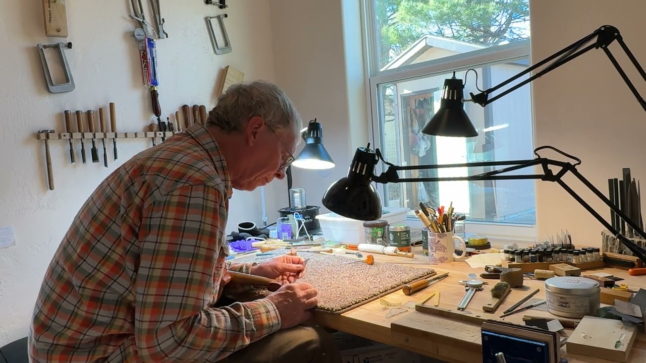 A quiet afternoon in my small violin shop in Hillsboro, NM