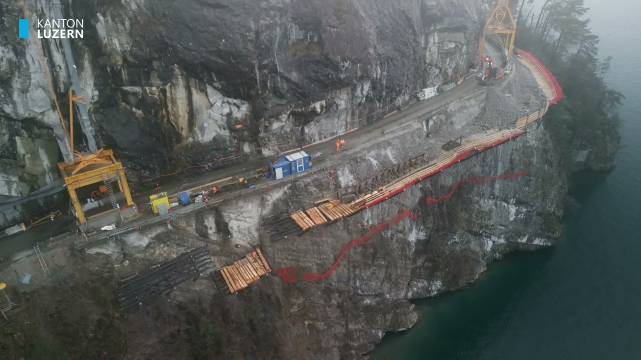 Vitznau: Baustellenfortschritt Februar bis Dezember 2024