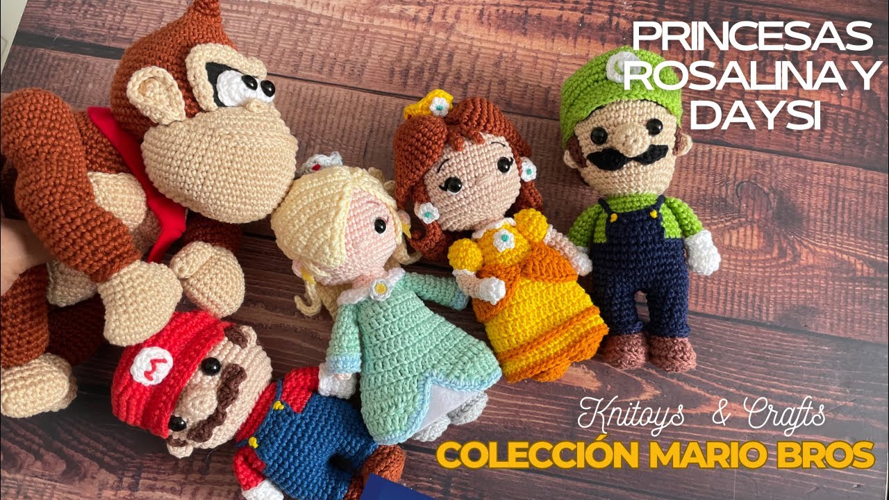 PRINCESAS DAYSI Y ROSALINA - Colección Mario Bros AMIGURUMI - Ya son 12 personajes ☺️