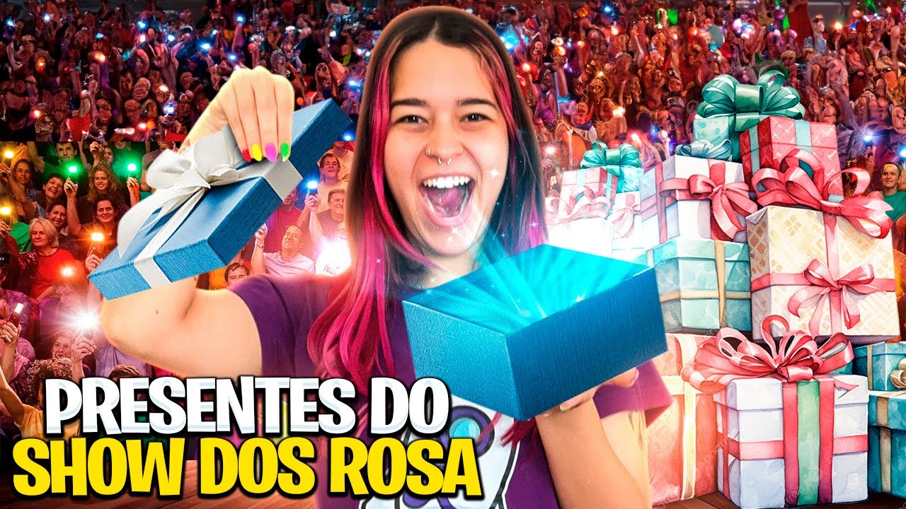 ABRINDO PRESENTES DO SHOW DOS ROSA *mostrei tudo