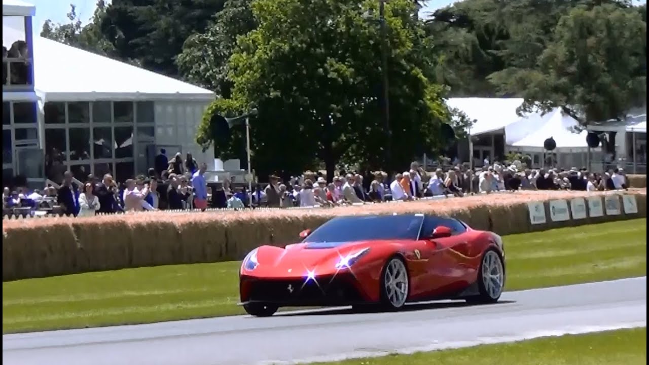 Ferrari F12 TRS - driving scenes, flyby + rev SOUND - $4.5m one off!