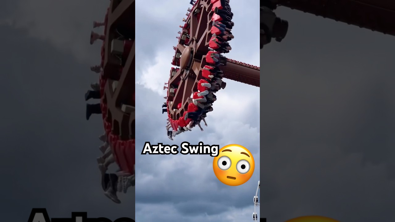 INSANE 27m Aztec Swing at Energylandia! 🌍 Extreme Theme Park Ride