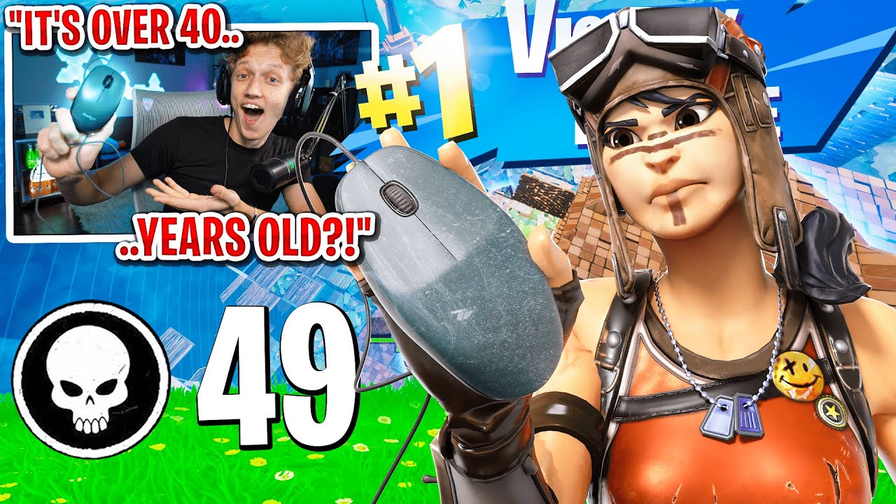 I found a 40 YEAR OLD MOUSE for my custom scrims in Fortnite... (oldest mouse ever)