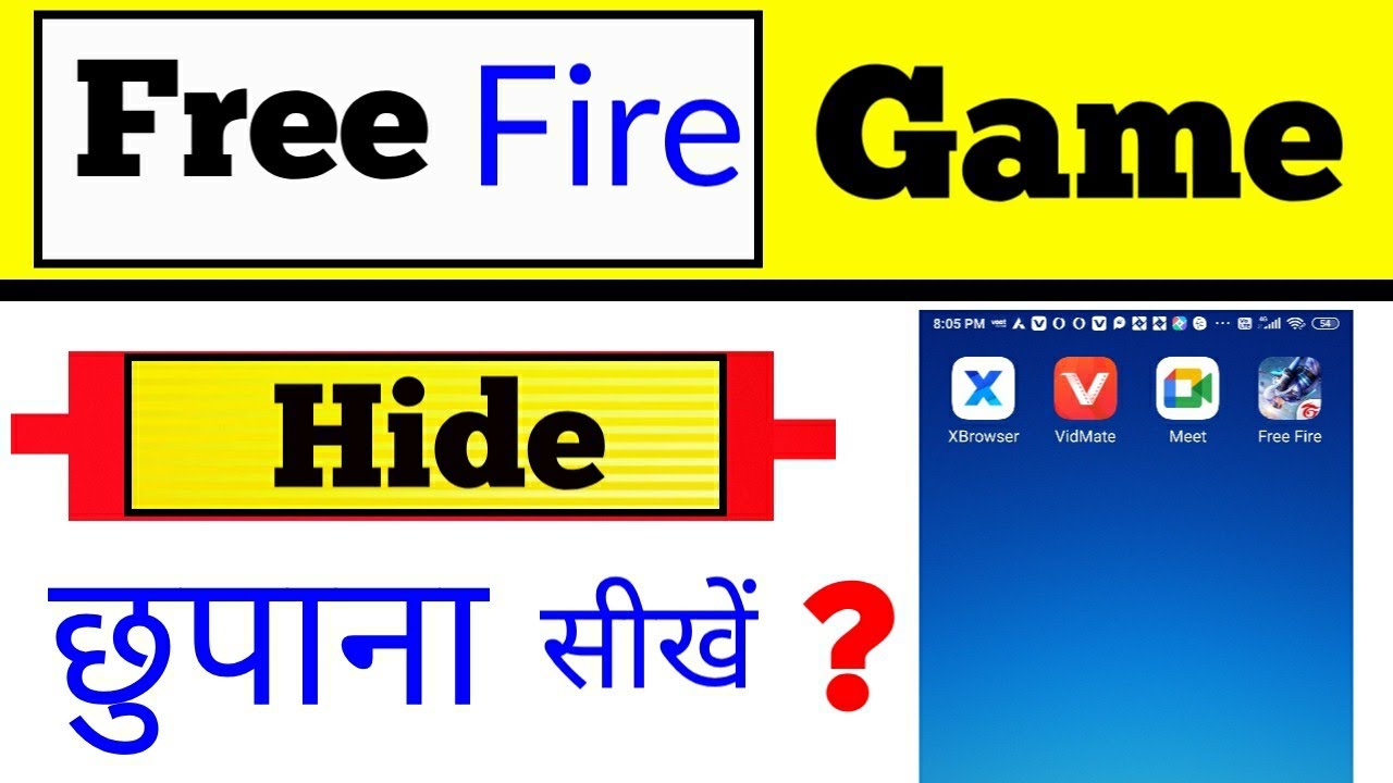 mobile me Free fire hide kaise Kare new | hide Free fire aap | how to hide free fire game in mobile
