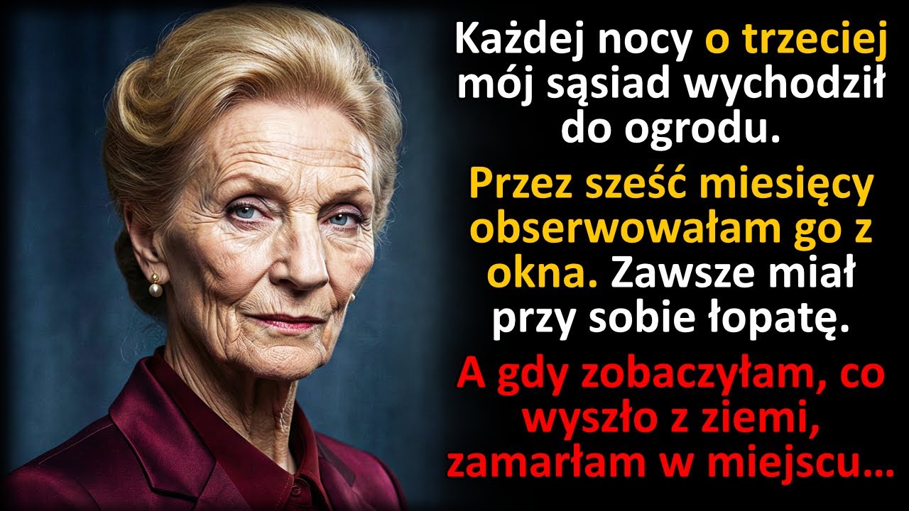 Mój sąsiad co noc o trzeciej chodził do ogrodu — po sześciu miesiącach zadzwoniłam na policję