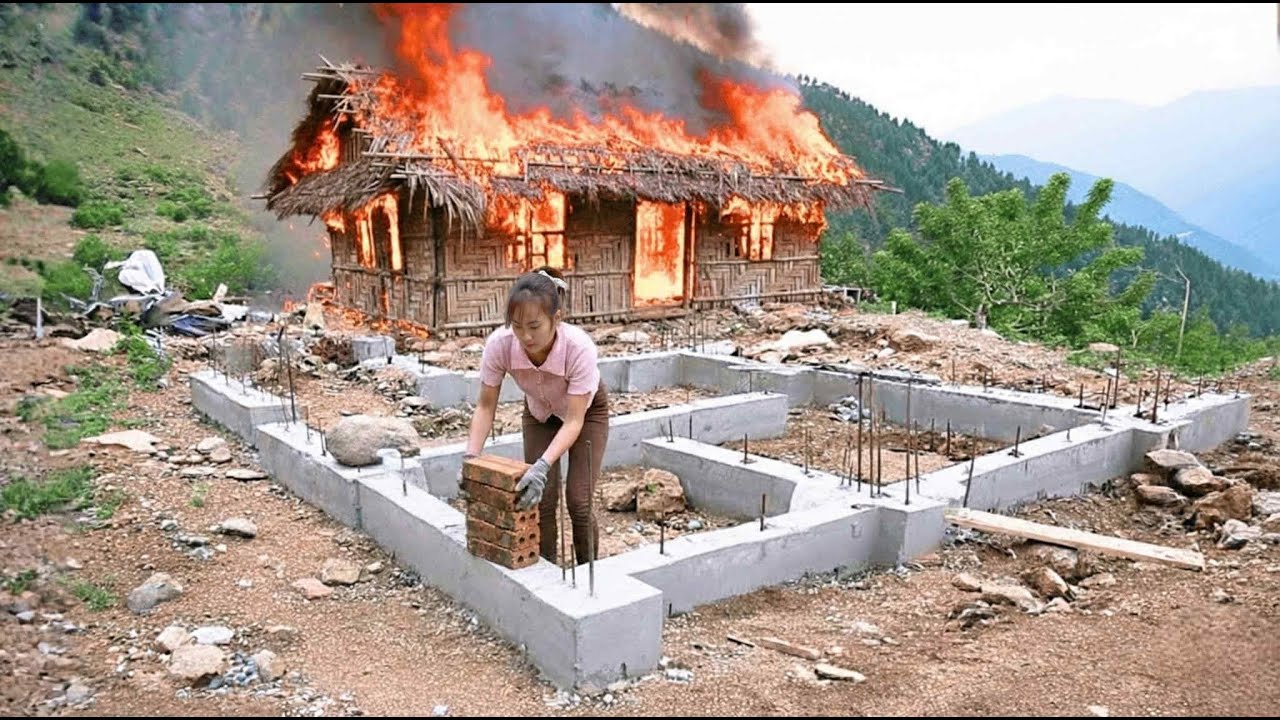 The girl had worked far from home for many years, returning to rebuild her life on an abandoned farm