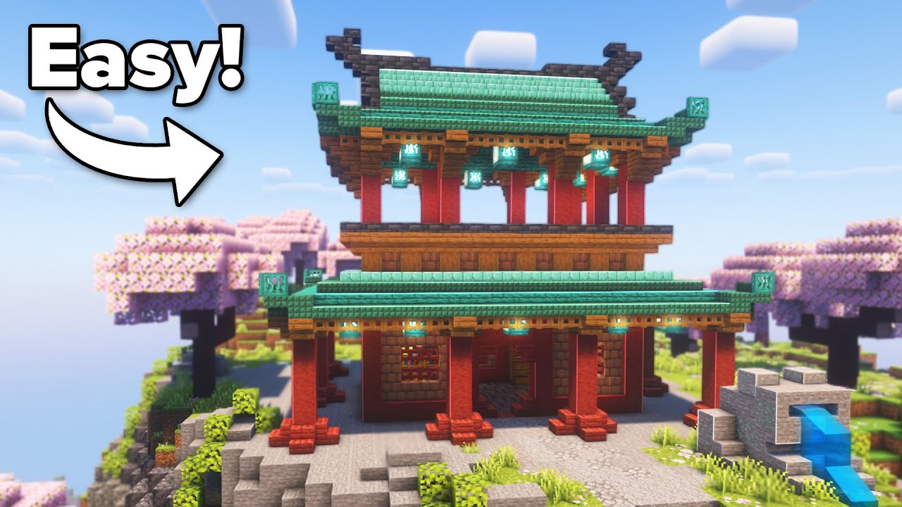 Minecraft: How to Build a Japanese Temple | Tutorial🏠
