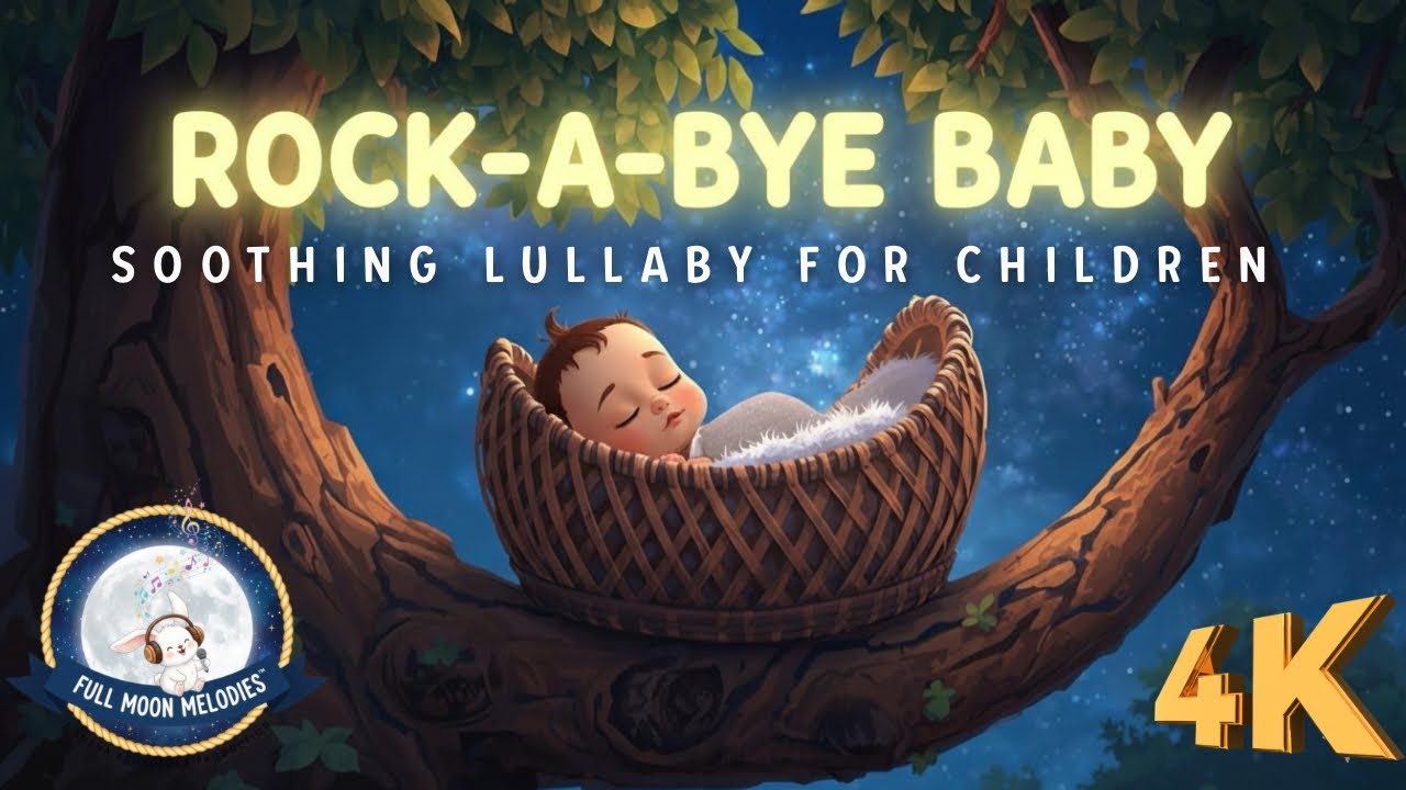 Rock a Bye Baby 🌙 | Classic Nursery Rhyme for Babies | Bedtime Lullaby Song