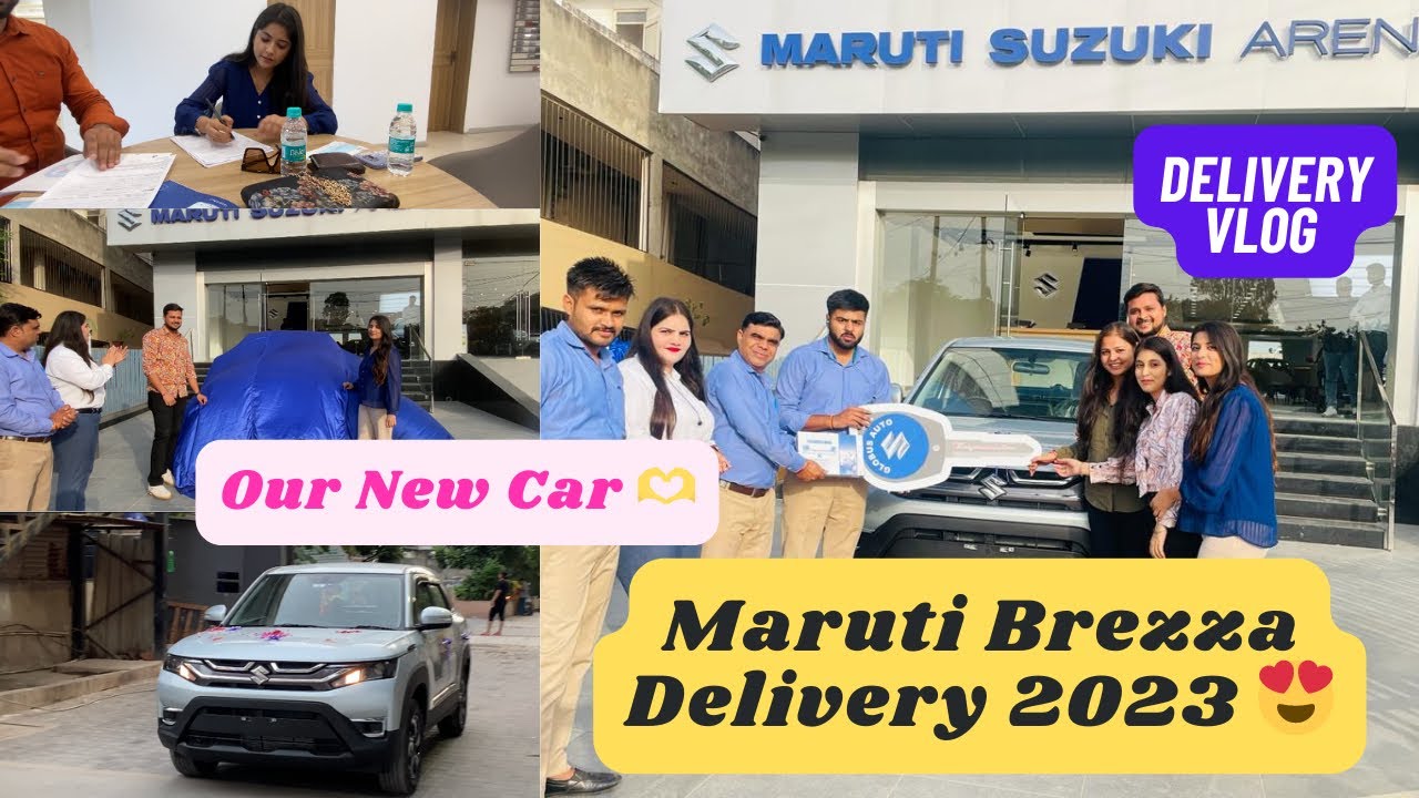 Taking Delivery Of New Maruti Brezza  2023❤️| Brezza Splendid Silver |New Brezza Delivery Experience