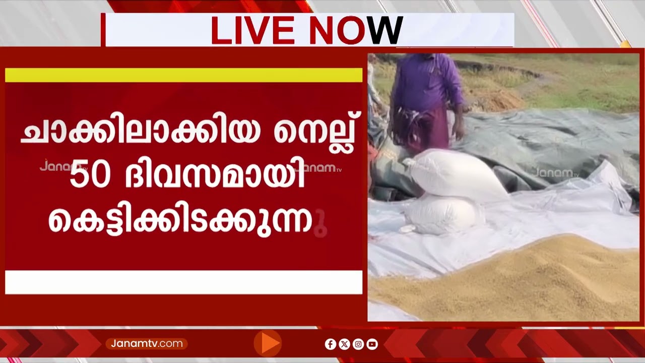 വേനൽമഴയിൽ കുതിർന്ന് നെല്ല് ചാക്കുകൾ, പാലക്കാട്ടെ നെൽ കര്‍ഷകരോട് വഞ്ചന തുടര്‍ന്ന് സംസ്ഥാന സര്‍ക്കാര്‍