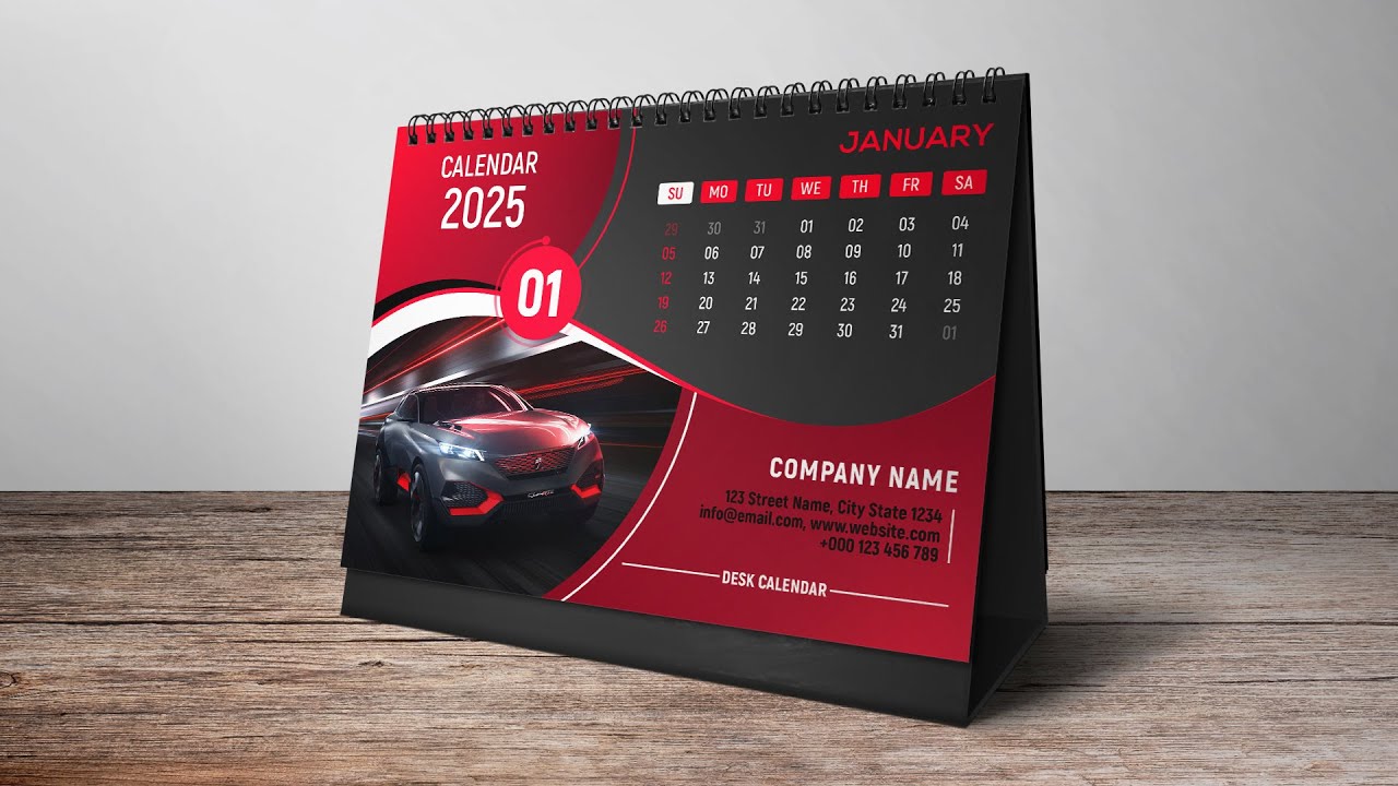 How to Design Desk Calendar 2025 In Adobe Photoshop