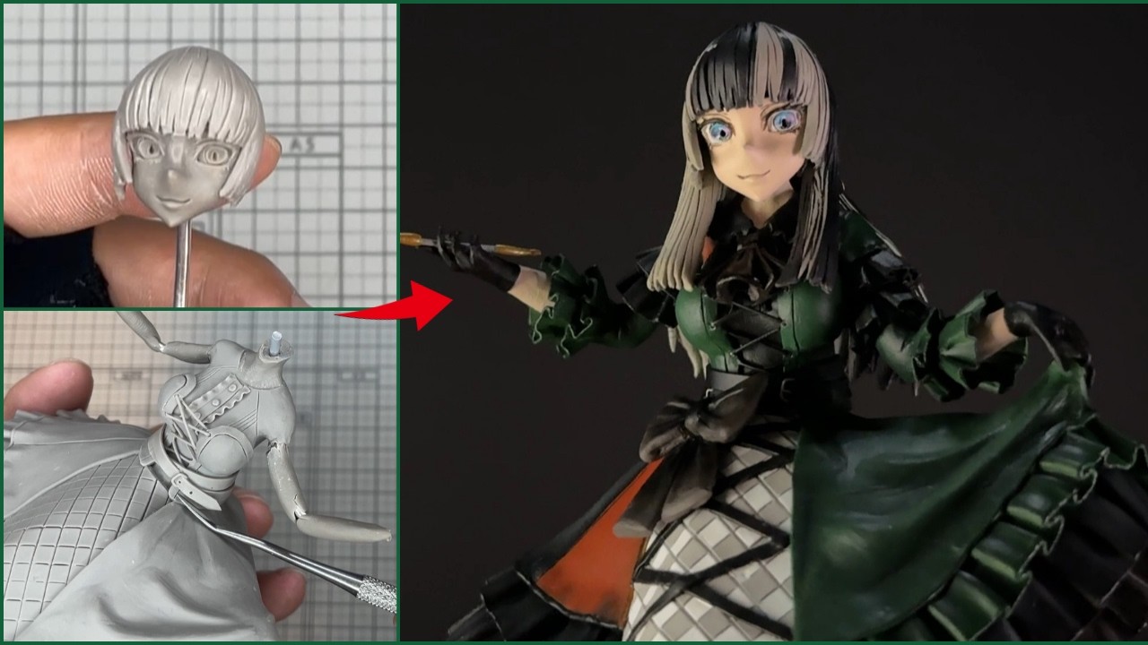 儒烏風亭らでんのフィギュアを粘土で作ってみた【ホロライブ】I Tried Making Juufuutei Raden