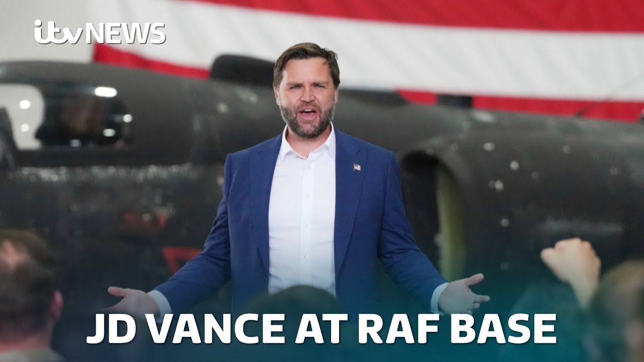 'We've had a very good time in England!': JD Vance's energetic speech to US troops in UK | ITV News