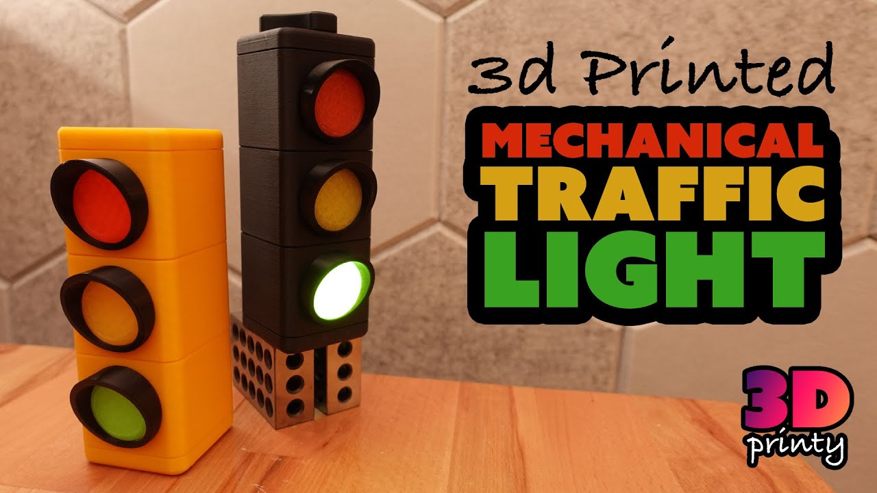 3D Printed Mechanical Traffic Light