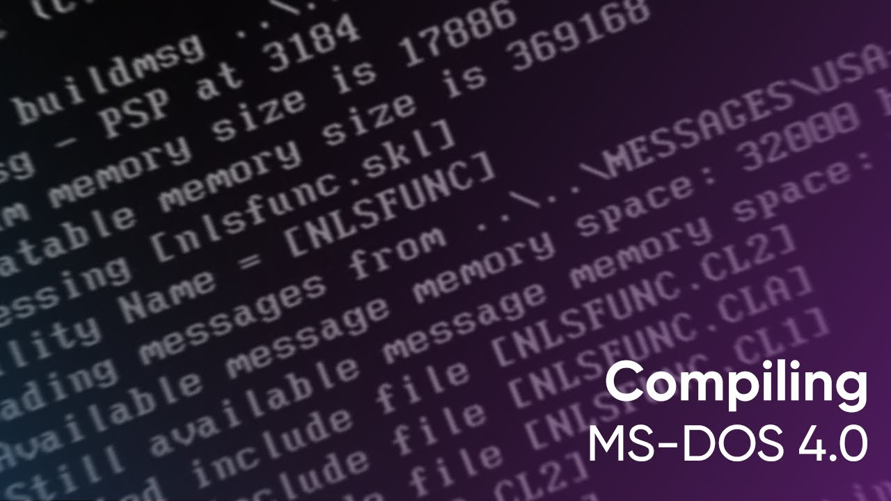 Compiling MS-DOS 4.0 - on a 386 in real time!
