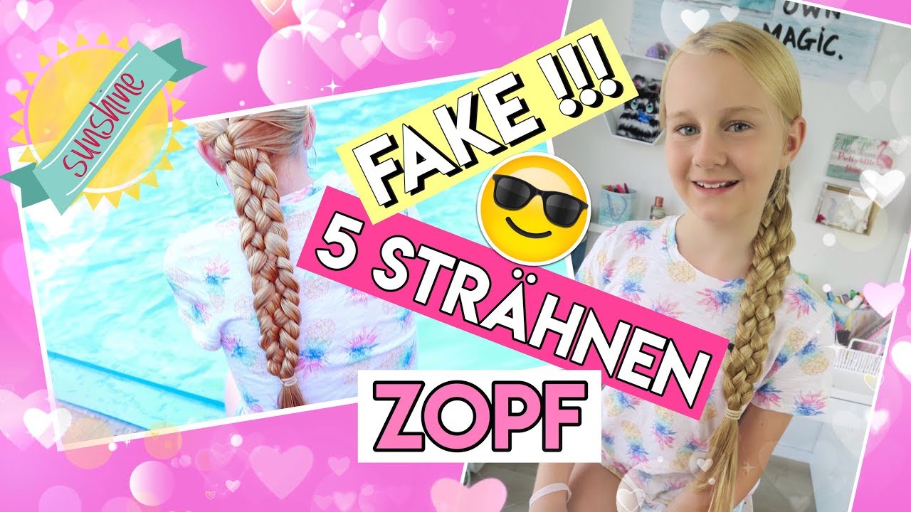 FAKE !! 5 Strähnen Zopf flechten ☀️Sommer Frisur MaVie