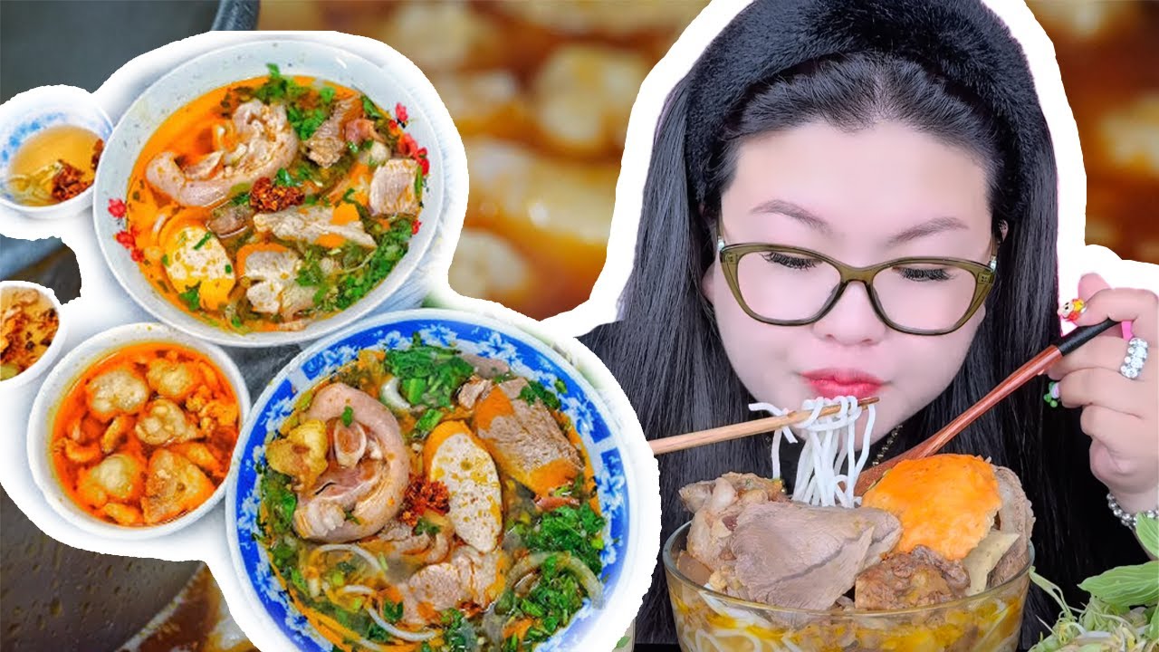 MUKBANG BÚN BÒ MỠ NỔI | HOÀNG LAM FOODIE