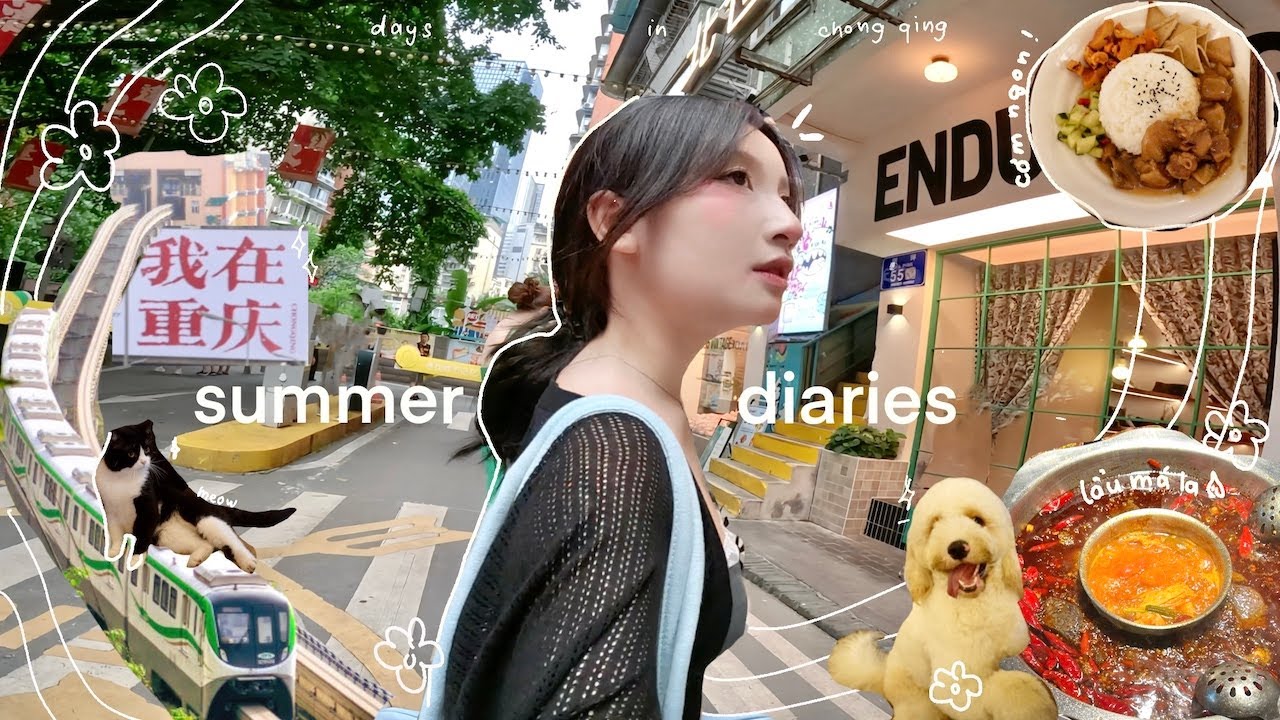 TRÙNG KHÁNH VLOG 🍲˚⊹♡ | ăn lẩu giữa mùa hè, lạc đường dưới nắng 40 độ 🍒 | summer diaries