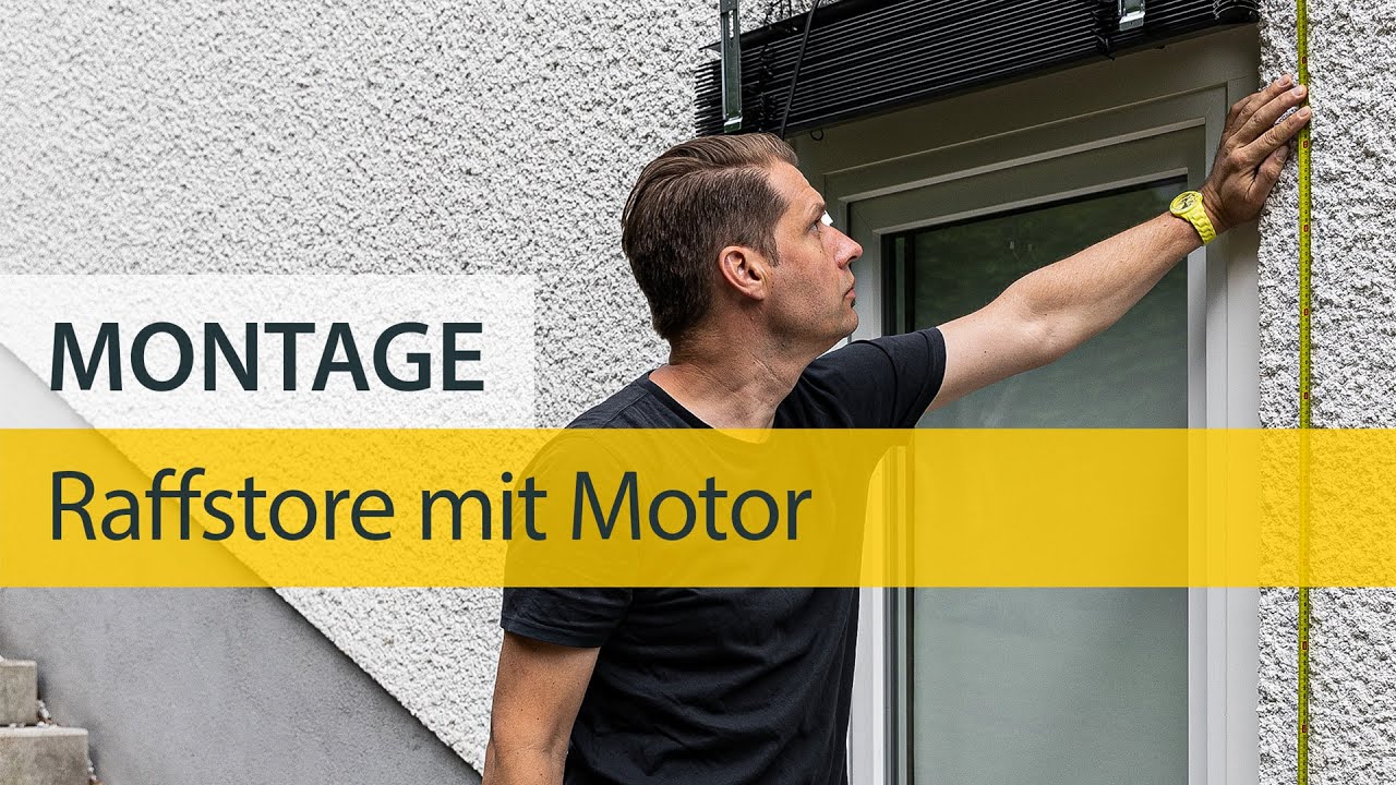 Montage Raffstore mit Motor von Schellenberg