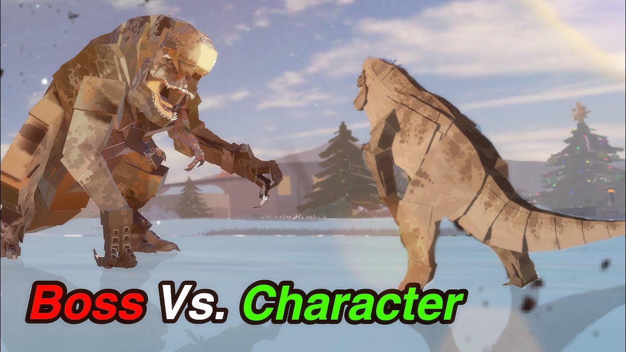 D- Rex Boss Vs. D-Rex Player | Jurassic Blocky