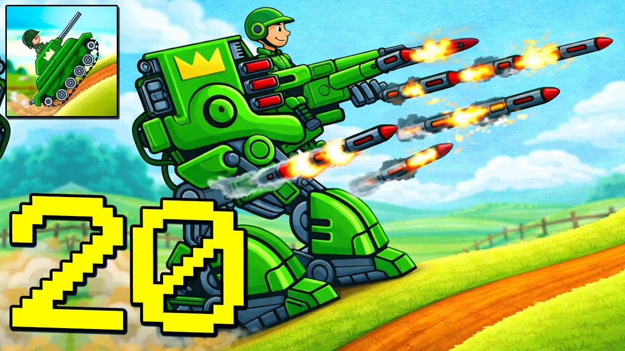 Hills of Steel - Gameplay Walkthrough Part 20 - Shooting, Update Tank, Solo vs Team, (Android,iOS)