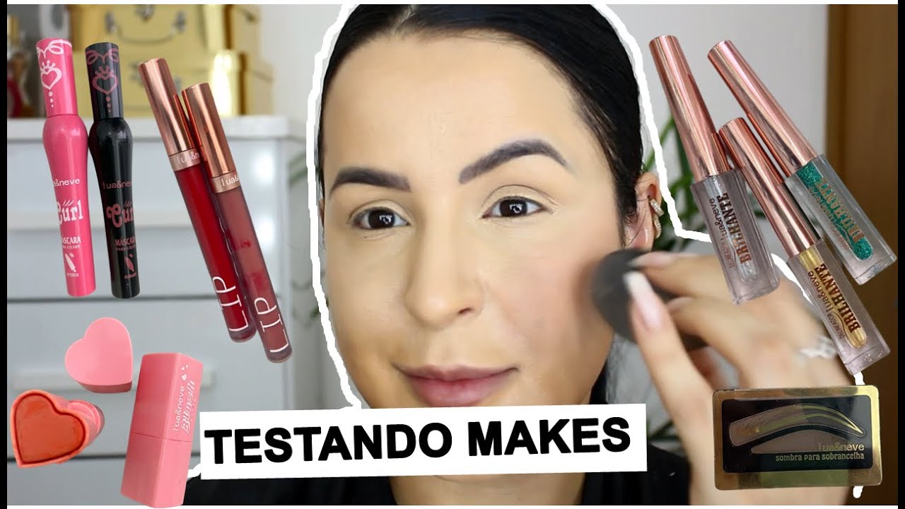TESTANDO LANÇAMENTO DE MAKES BARATINHAS - LUA E NEVE